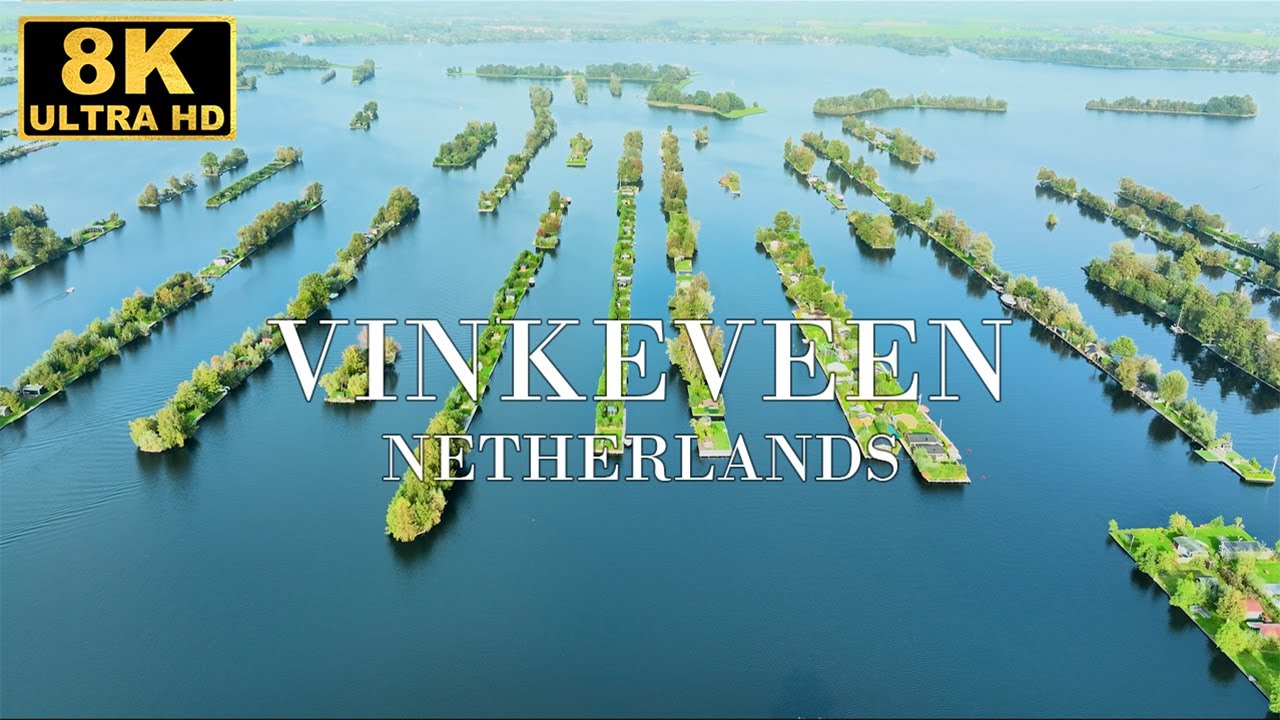 Vinkeveen Plassen in 8K - Netherland Drone Video - 8K Video and Drone Footage