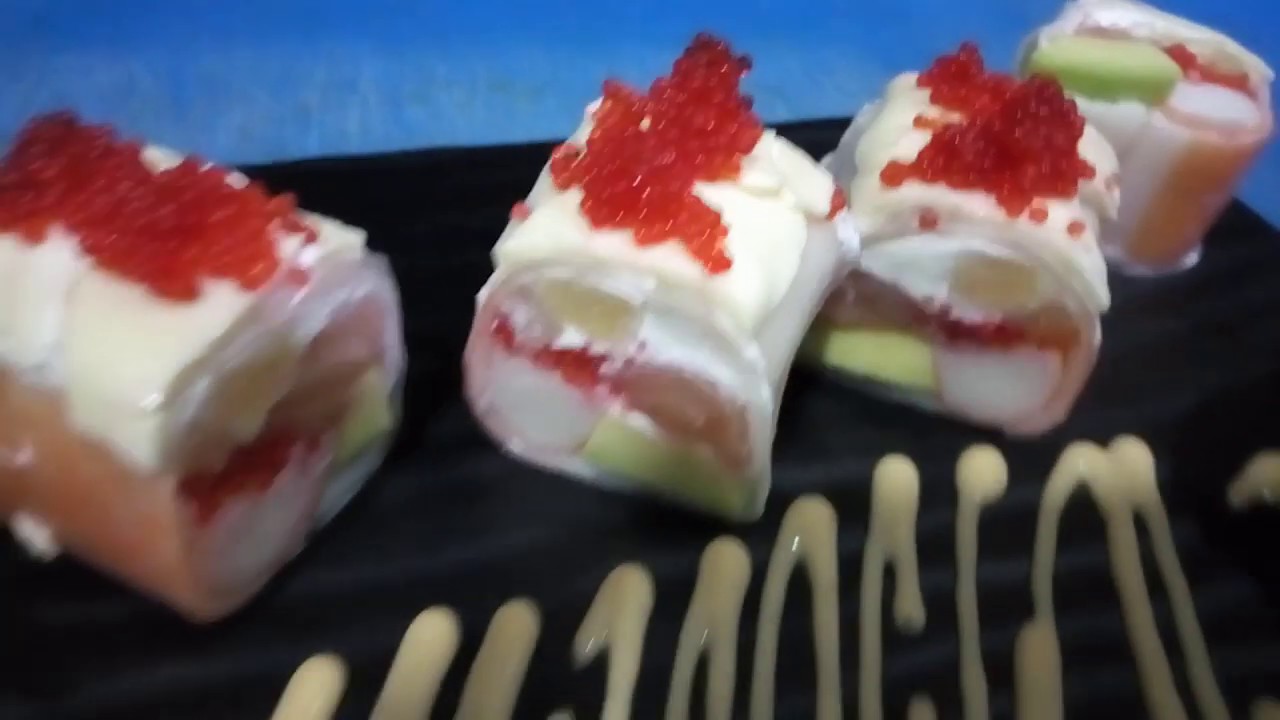 شرح تحضير الأروماكي سوشي بسهولة🍍 Explain the preparation of aromaki sushi easily