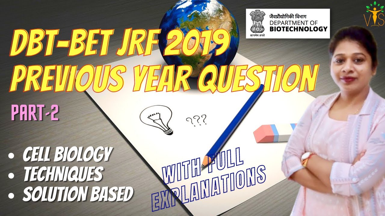DBT JRF PREVIOUS YEAR QUESTION PAPER (PART2) | DBT JRF | DBT BET | ICMR Previous Year Question Paper