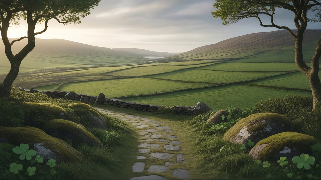 Irish Countryside Path – Calm Spring Ambience for Frame TV