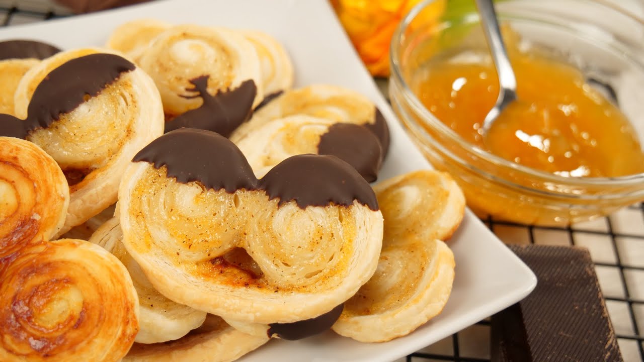 Schnelle Schweineöhrchen - Blitz-Rezept | Zartes Blätterteig-Gebäck mit Aprikose & Schokolade