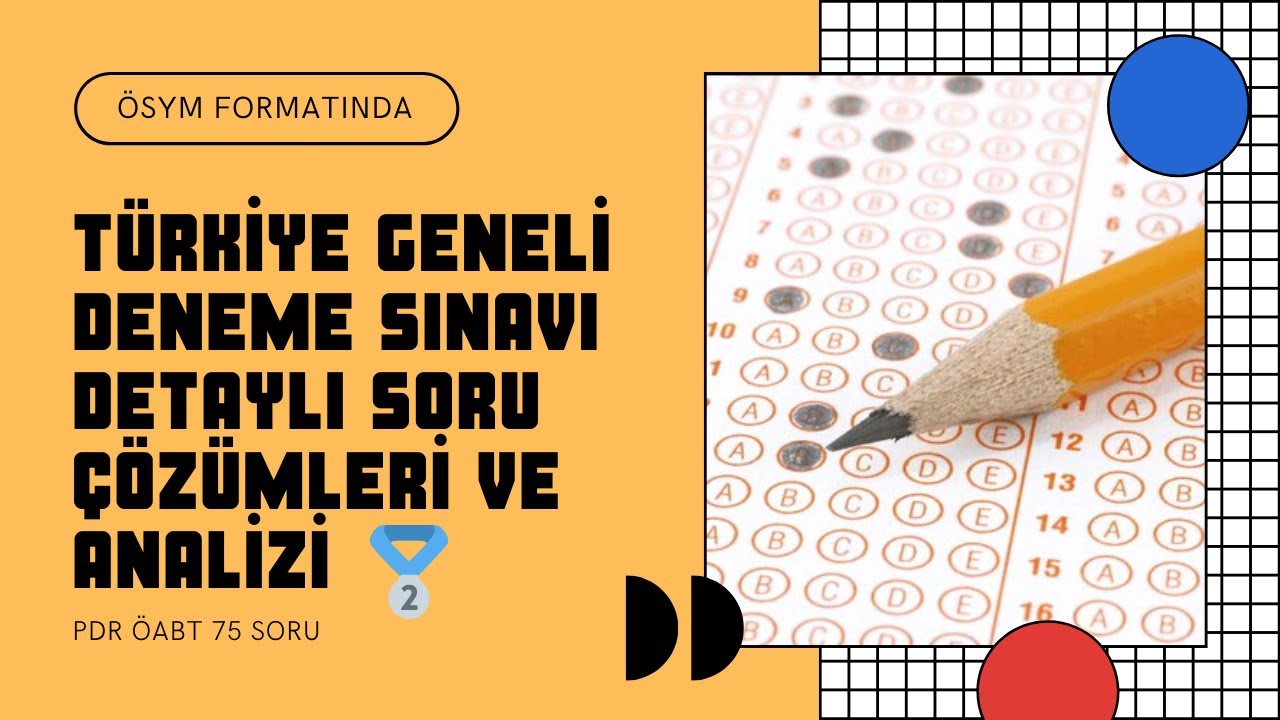 2. PDR ÖABT DENEME SINAVI DETAYLI SORU ÇÖZÜMLERİ VE ANALİZİ | TÜRKİYE GENELİ ONLİNE
