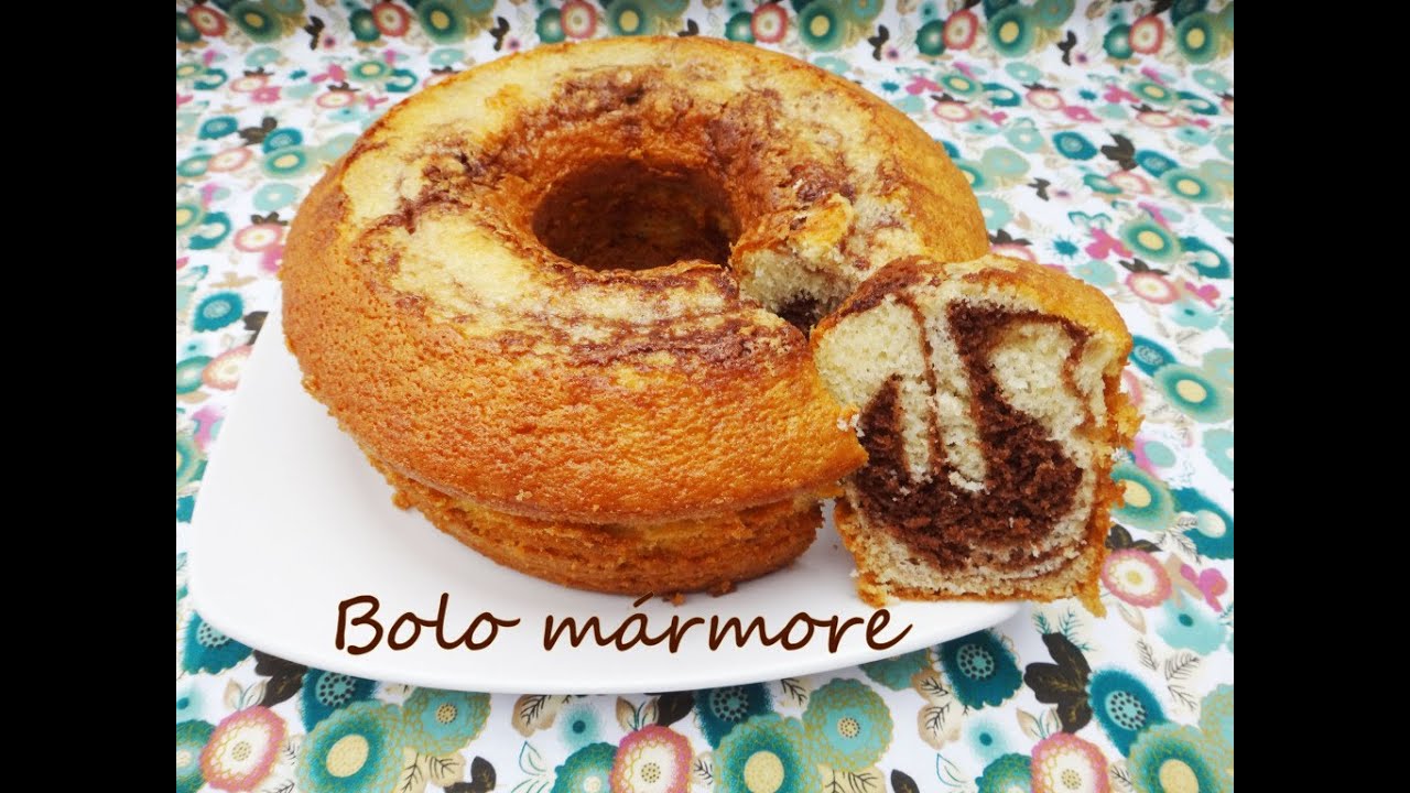 Bolo mármore de liquidificador