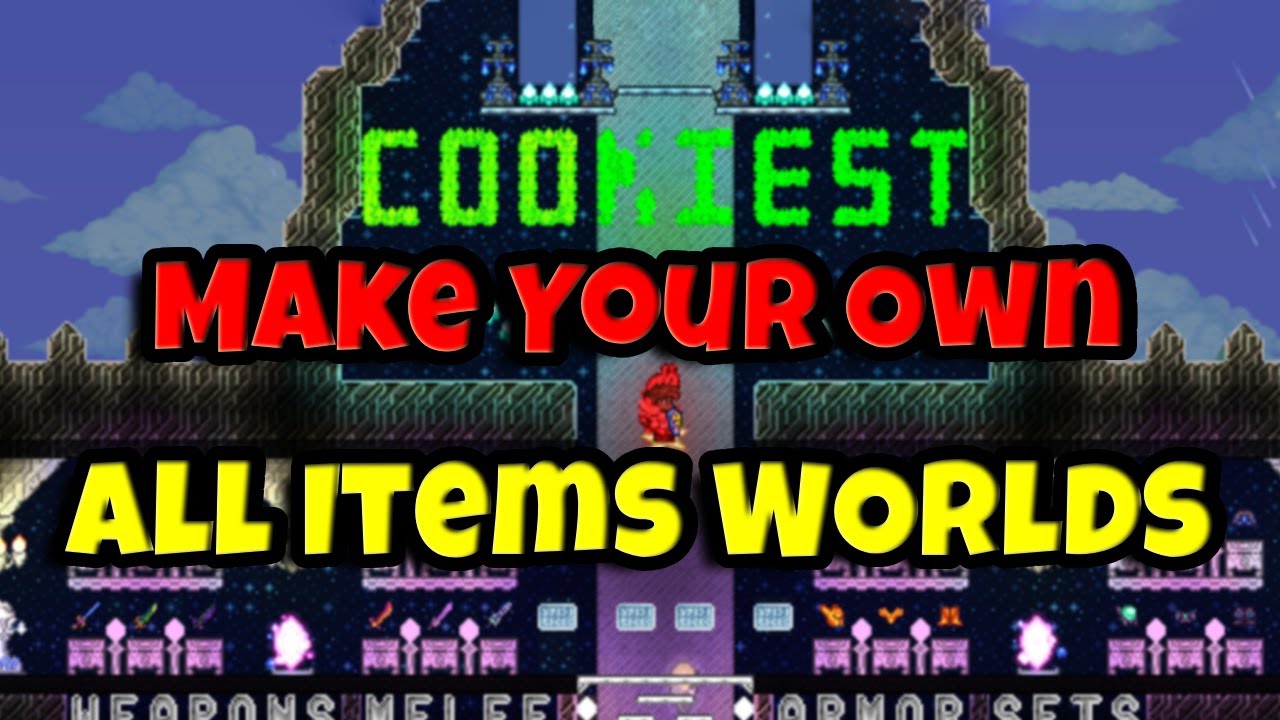 Terraria 1.4.5 How To Make Your Own ALL ITEMS WORLD on PC To PS4/PS5 Tutorial