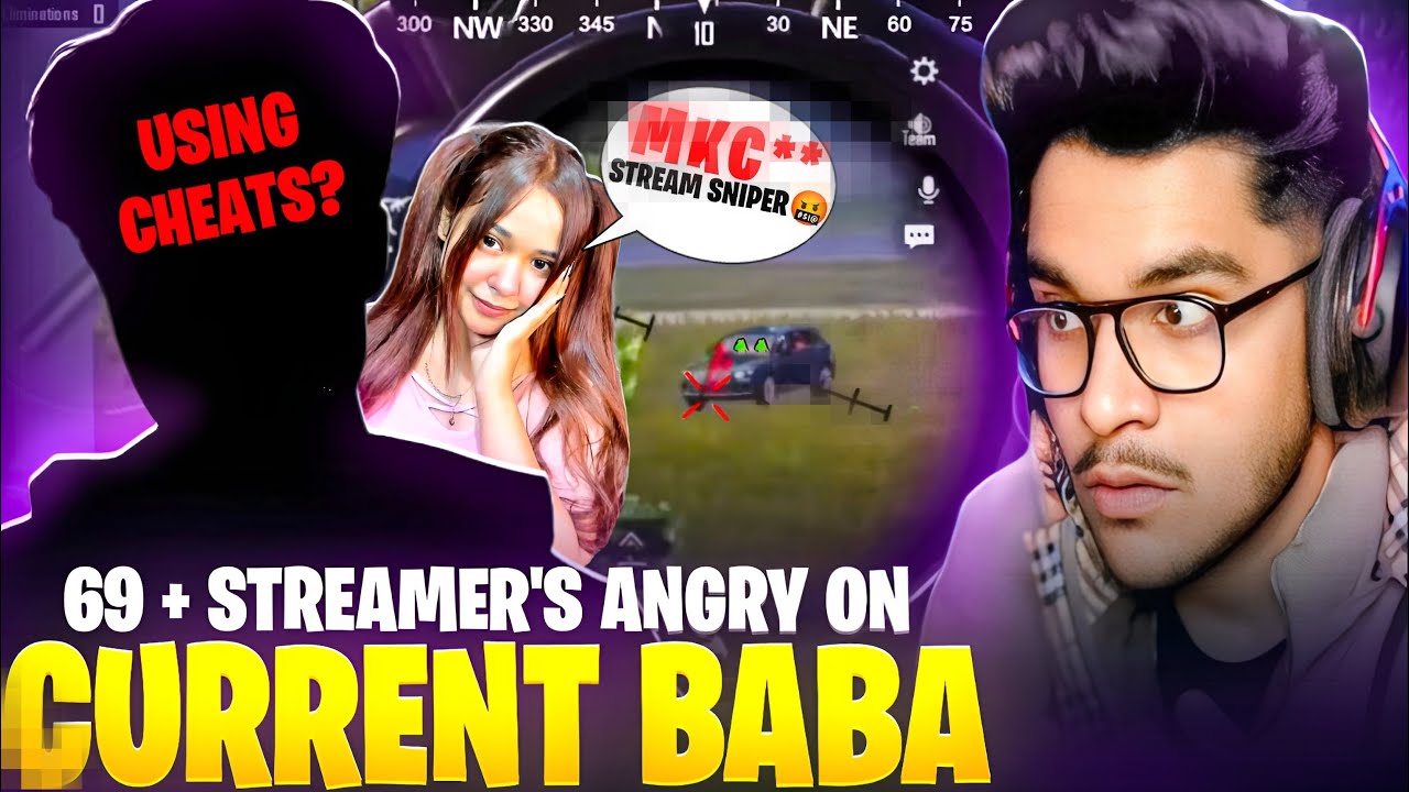 AMAZING🥵51 Streamers VS this Suspicious Player *CURRENT BABA* Best Moments in Pubg Mobile