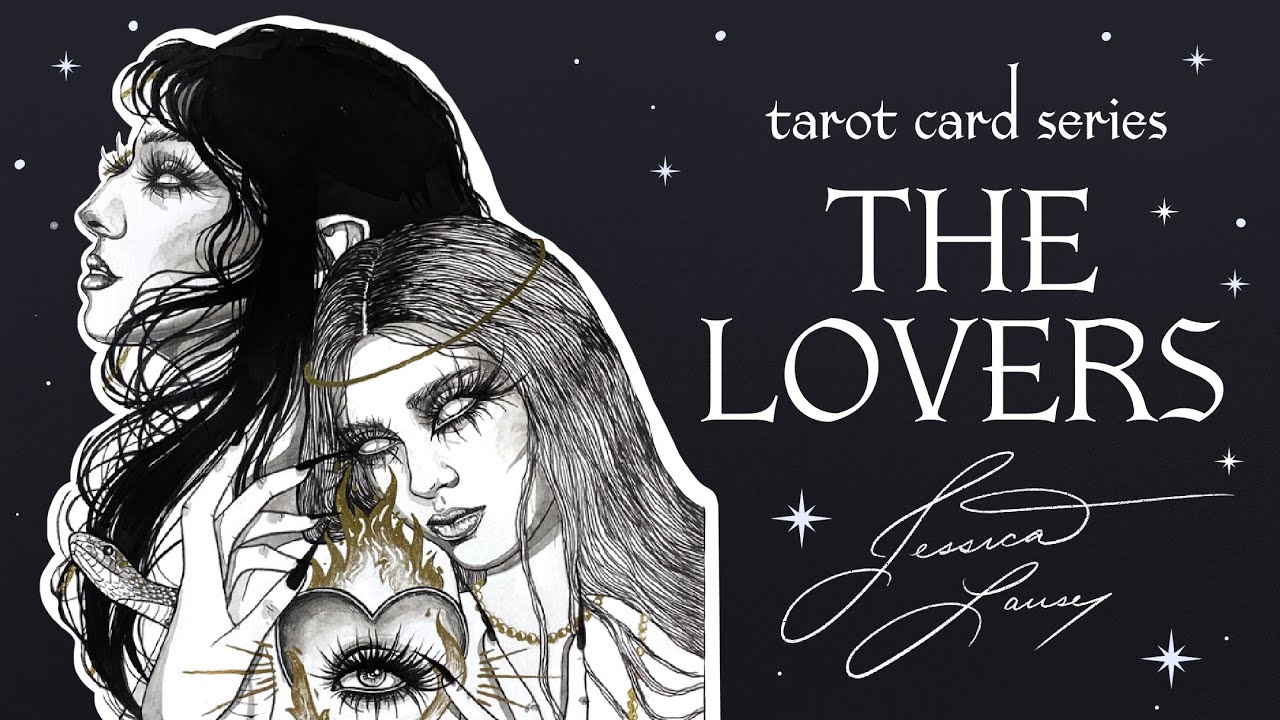 The Lovers Tarot Card Painting Process // jlauserart