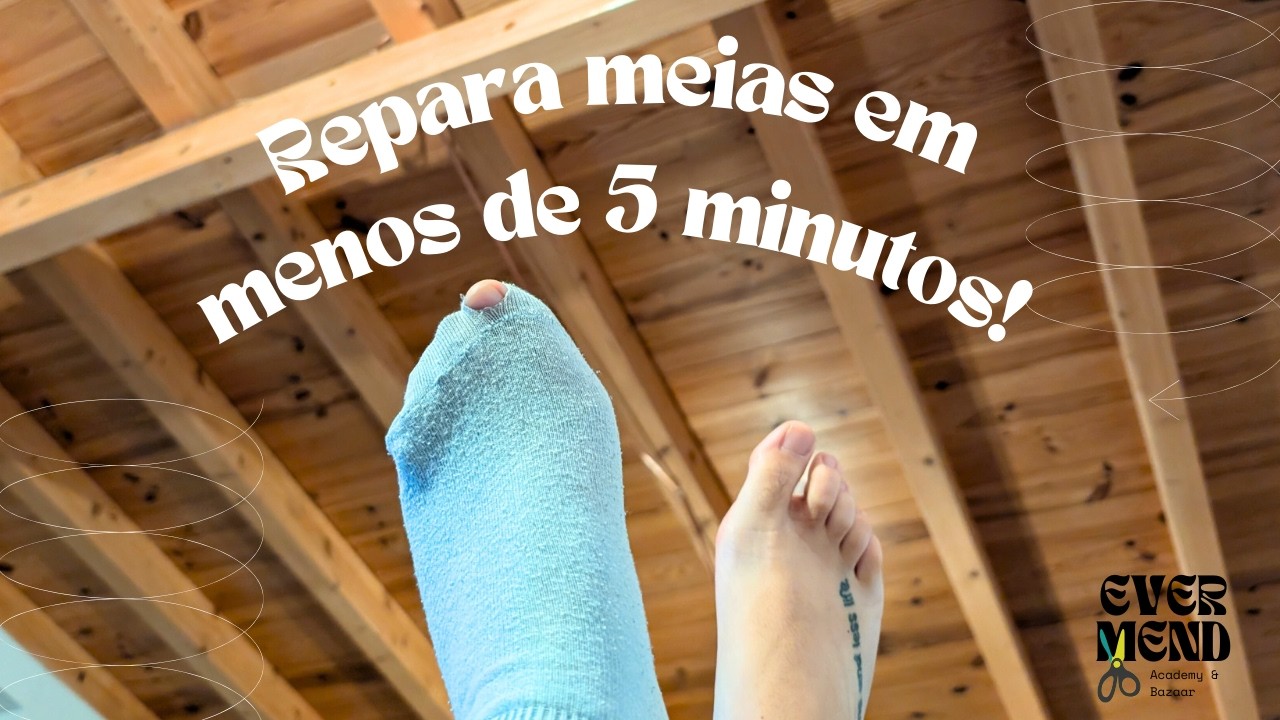 🧦Como reparar meia rota em menos de 5 Minutos! Truque rápido e fácil 🪡