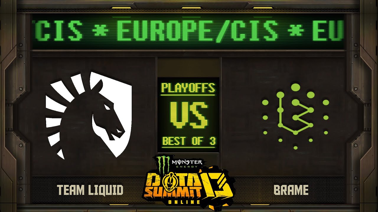 Liquid vs Brame Game 3 - Monster Energy Dota Summit 13 EU/CIS: Quarterfinals - Zyori & Trent