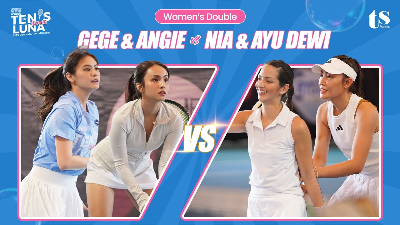 TENIS BARENG LUNA, AYU DEWI DAN NIA RAMADHANI LAWAN GEGE ELISA DAN ANGIE MARCHERIA DI WOMEN'S DOUBLE