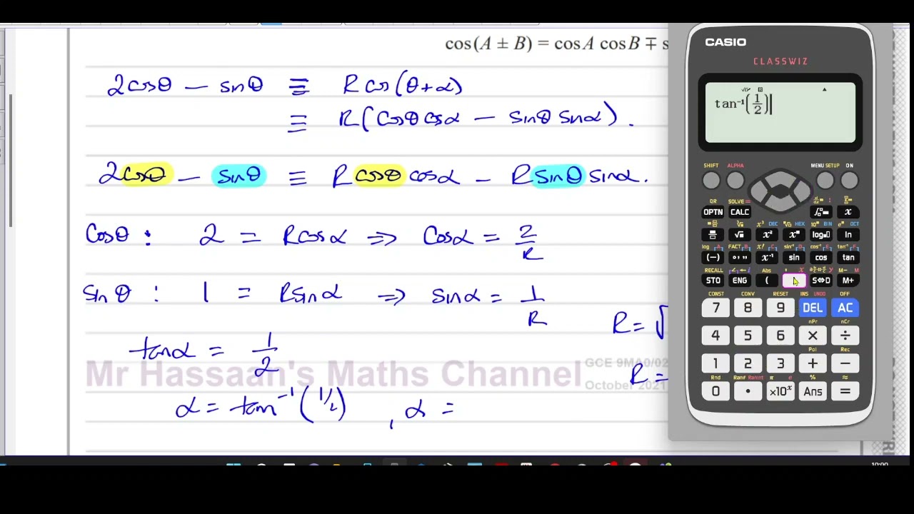 [P3], Edexcel, (GCE), 9MA0/02, A2, (UK), Oct 2021, Q15, Trigonometric Identities & Equations