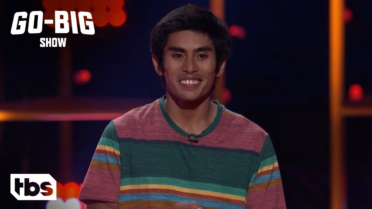 Go Big Show: Freerunner Contestant Backflips With His Skateboard (Clip) | TBS