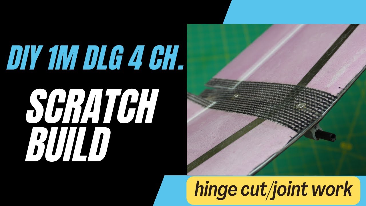 How to make a F3k DLG glider. Hinge line / Wing joint work