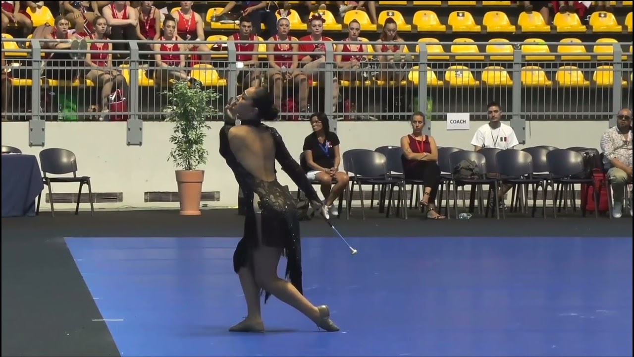 Anaïs Dias (FRA) Junior women World Baton Twirling Champion Turin 2022