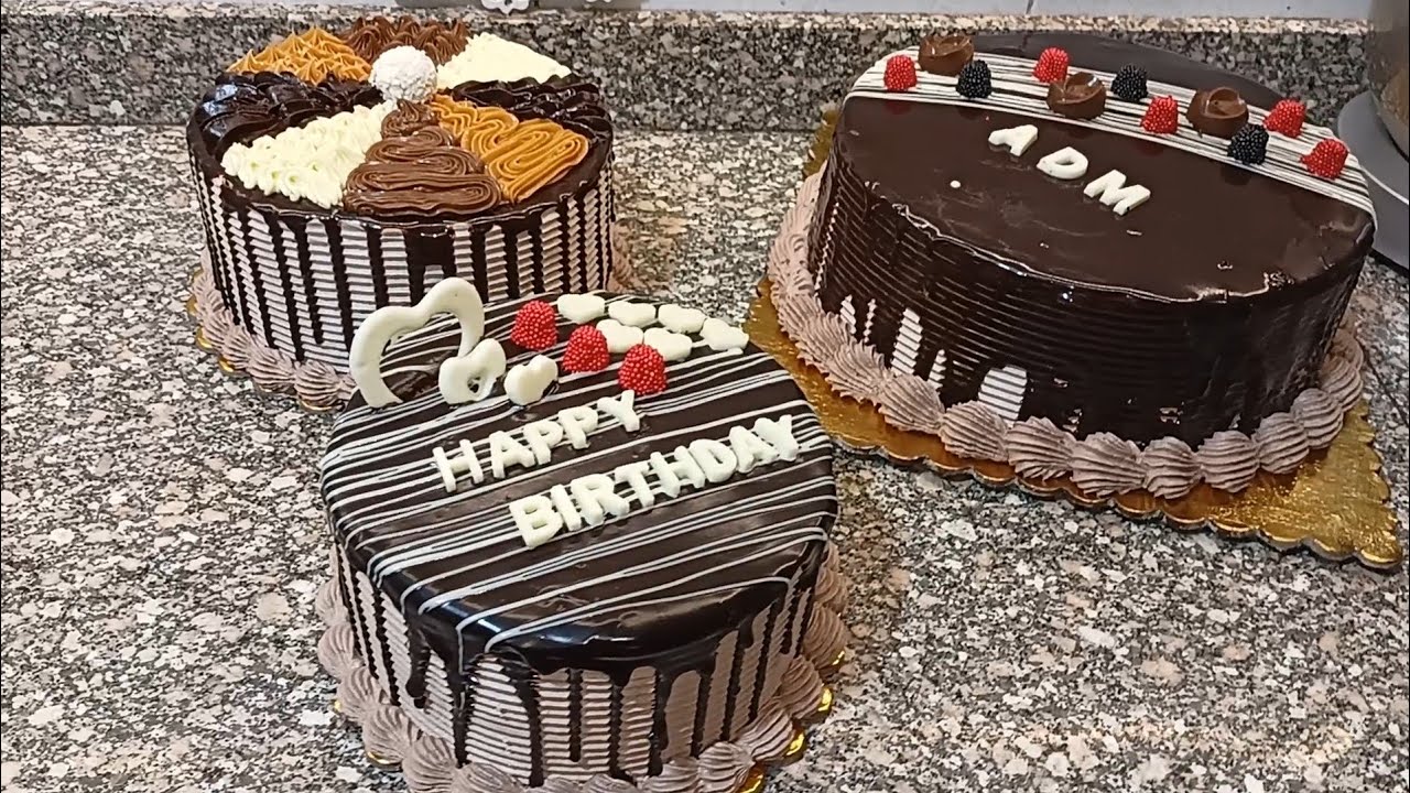 ٣ تورت في يوم واحد 🎂مقاس ٢٤ 🎂 ومقاس ١٨🎂 ومقاس ١٦ 🎂 كلهم بالشكولاته 👍🤗