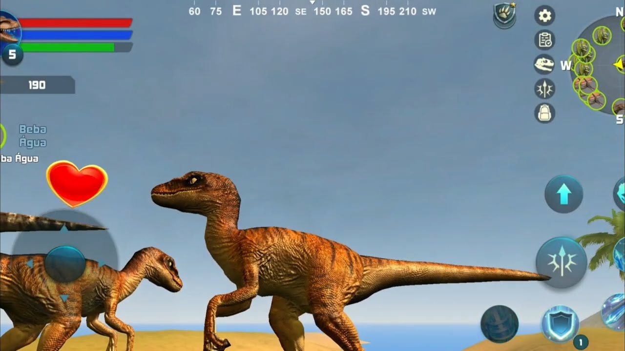 Best Dino Games Velociraptor Simulator Android Gameplay #01