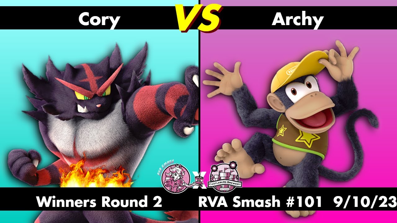 RVA Smash 101: Archy (Diddy Kong) vs Cory (Pyra/Mythra/Incineroar) | Winners Round 2 | 31 Entrants