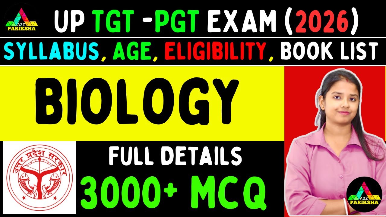 UP TGT PGT BIOLOGY SYLLABUS  ||🔥UP TGT PGT Biology Booklist