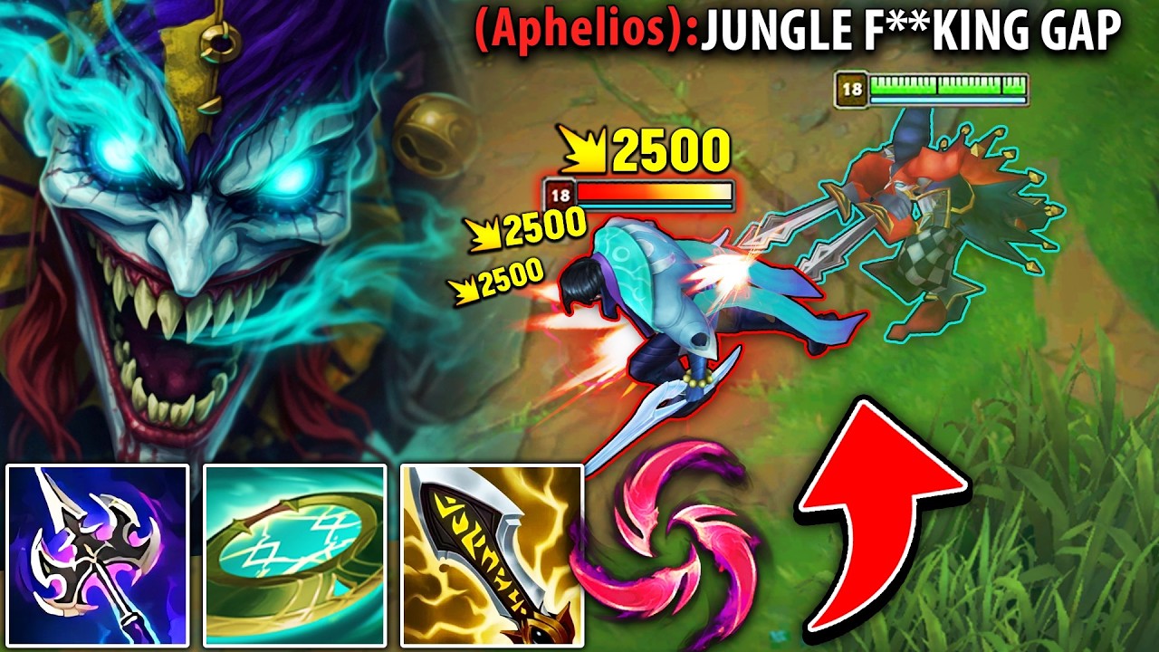This broken AD Shaco build backstabs your whole health bar (APHELIOS WAS MALDING)