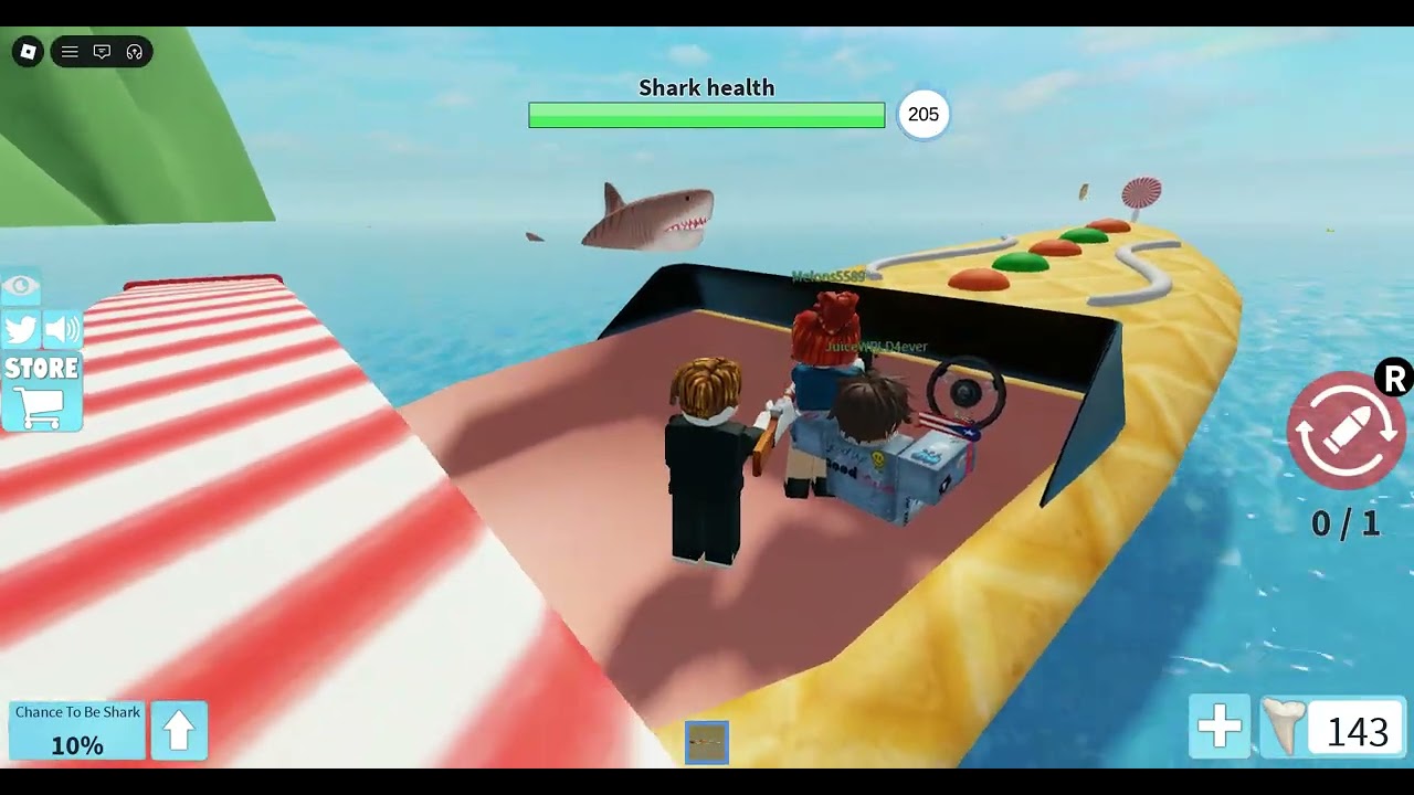 Playing SHARKBITE Classic BUT There is TWO SHARKS!?!.. [put in 2x speed]