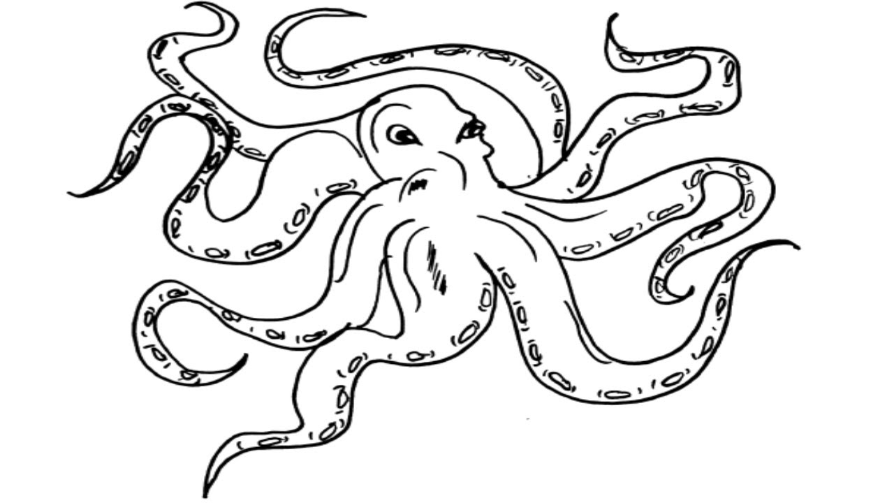 Drawing the Mighty Kraken - Epic Sea Monster Art! - How to draw a Kraken step by step easily