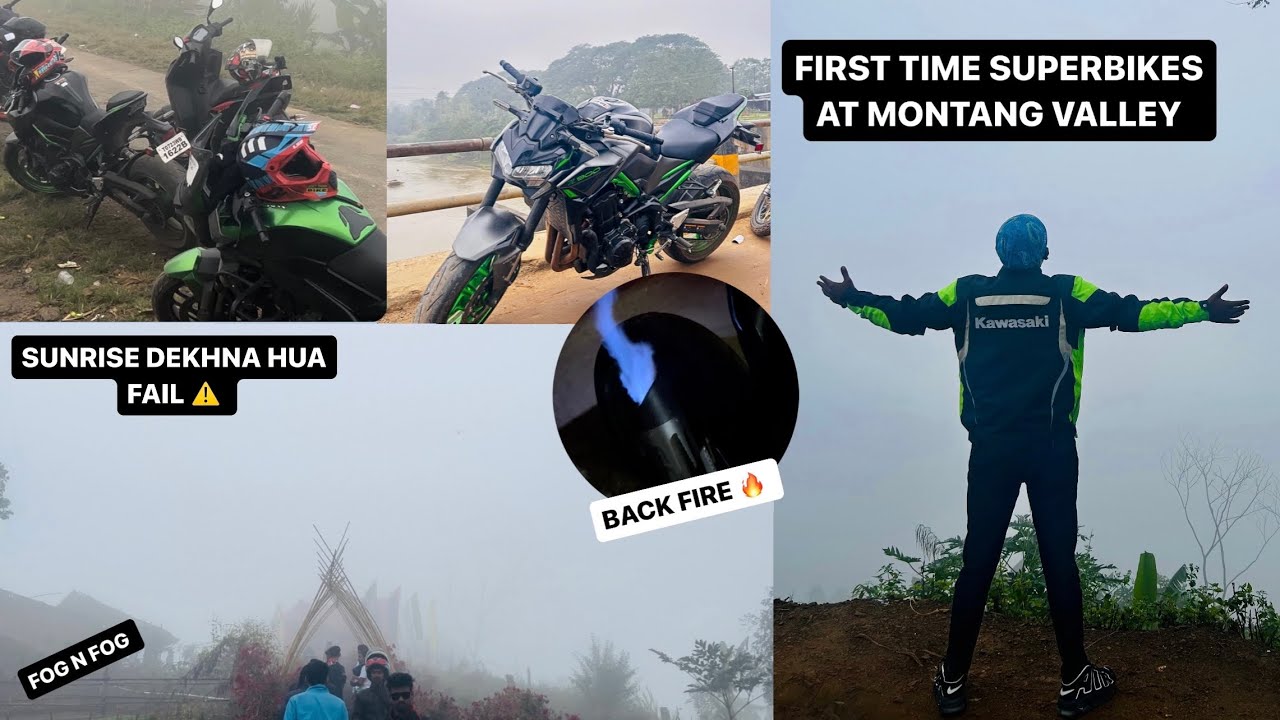 A FOGGY MORNING AT MONTANG VALLEY WITH MY BROTHERS II #kawasaki #sbk #fog #hillstation #automobile