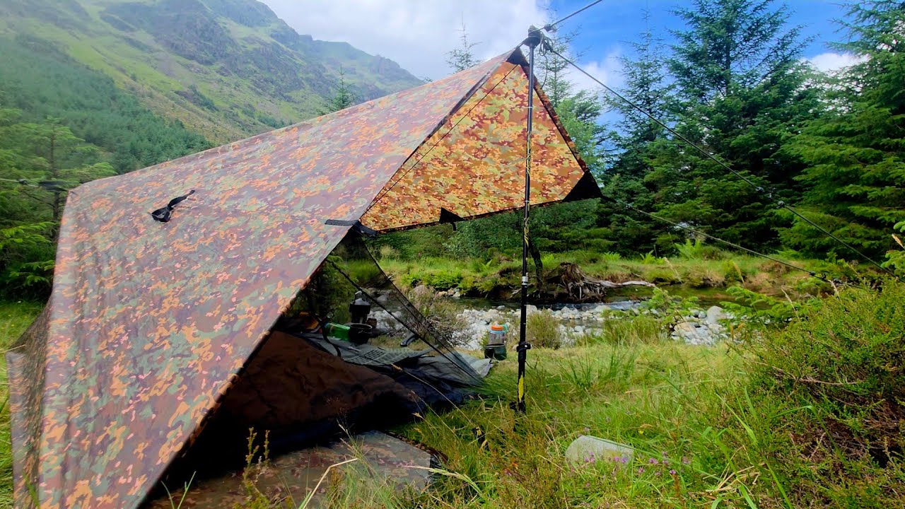 Wild Camping in the Mountains | Mountain River and DD Tarp Setup