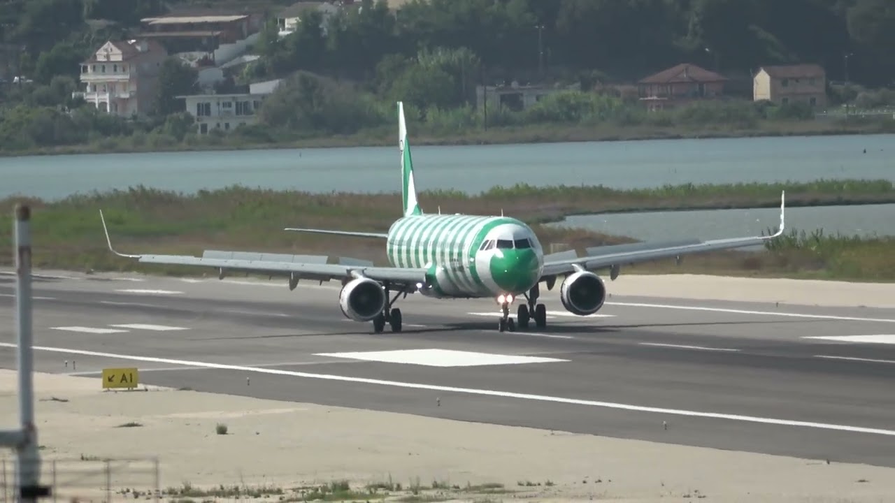 Condor A321-200 Go-Around & Hard Landing at Corfu International Airport | Amazing Footage