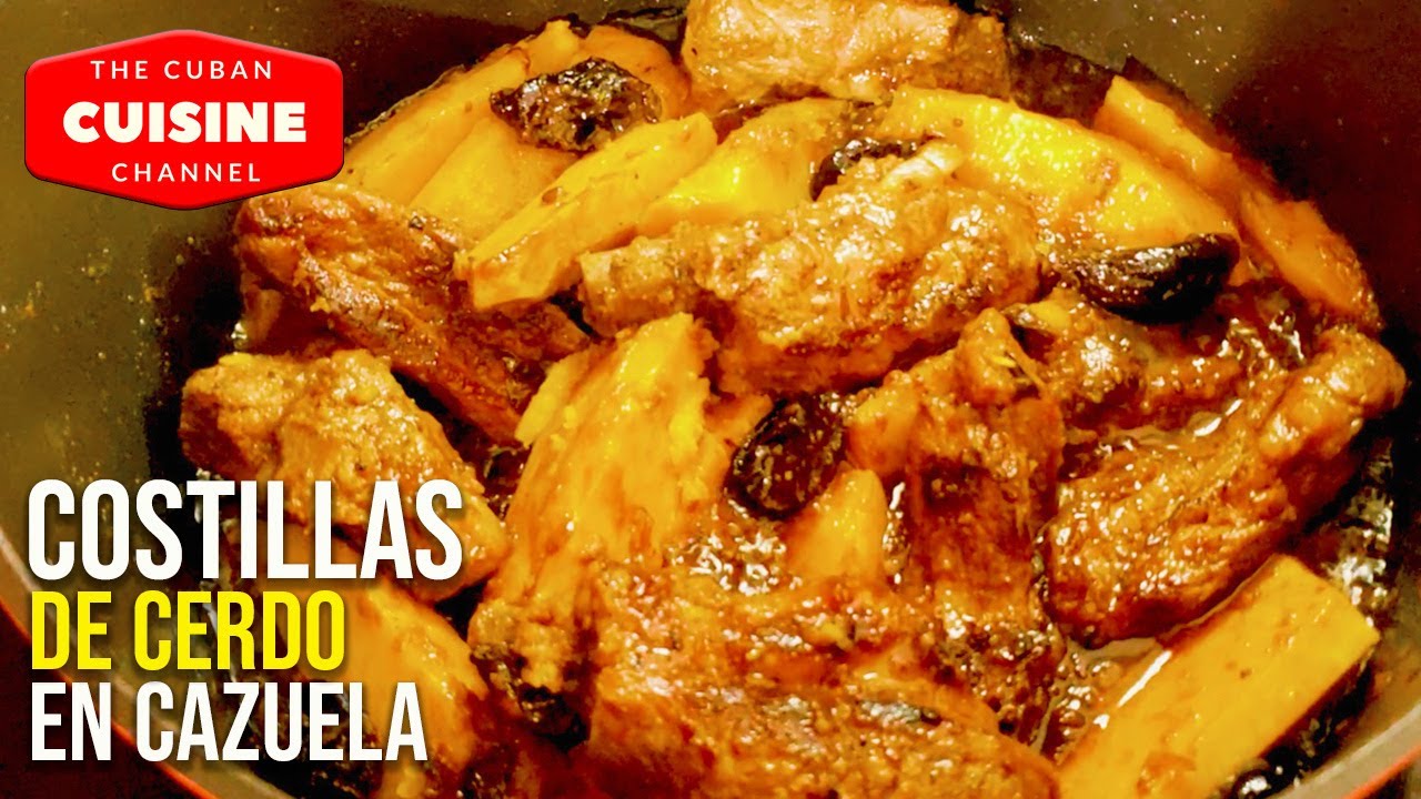 💥Costillas de Cerdo Asadas en Cazuela Estilo Cubano. Receta Cubana fácil y exquisita.