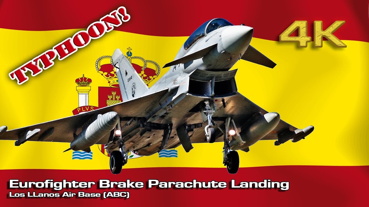 Eurofighter Typhoon Brake Parachute Landing [4K]