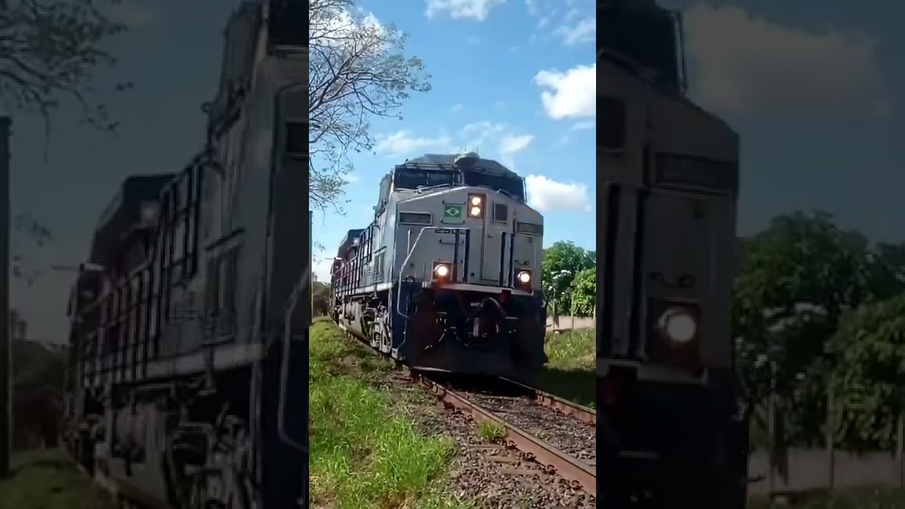 trem vazio locomotiva #2502 liderando! #shorts