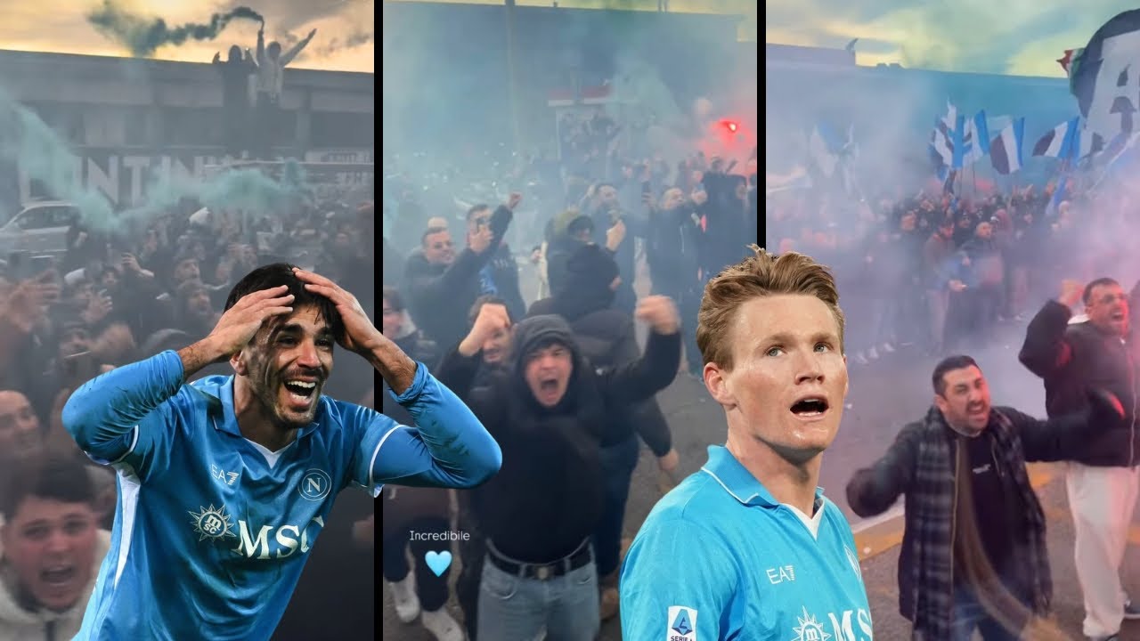 Carica Ultras prima di ATALANTA NAPOLI 🔥😱 La REAZIONE di MCTOMINAY e SIMEONE 😳