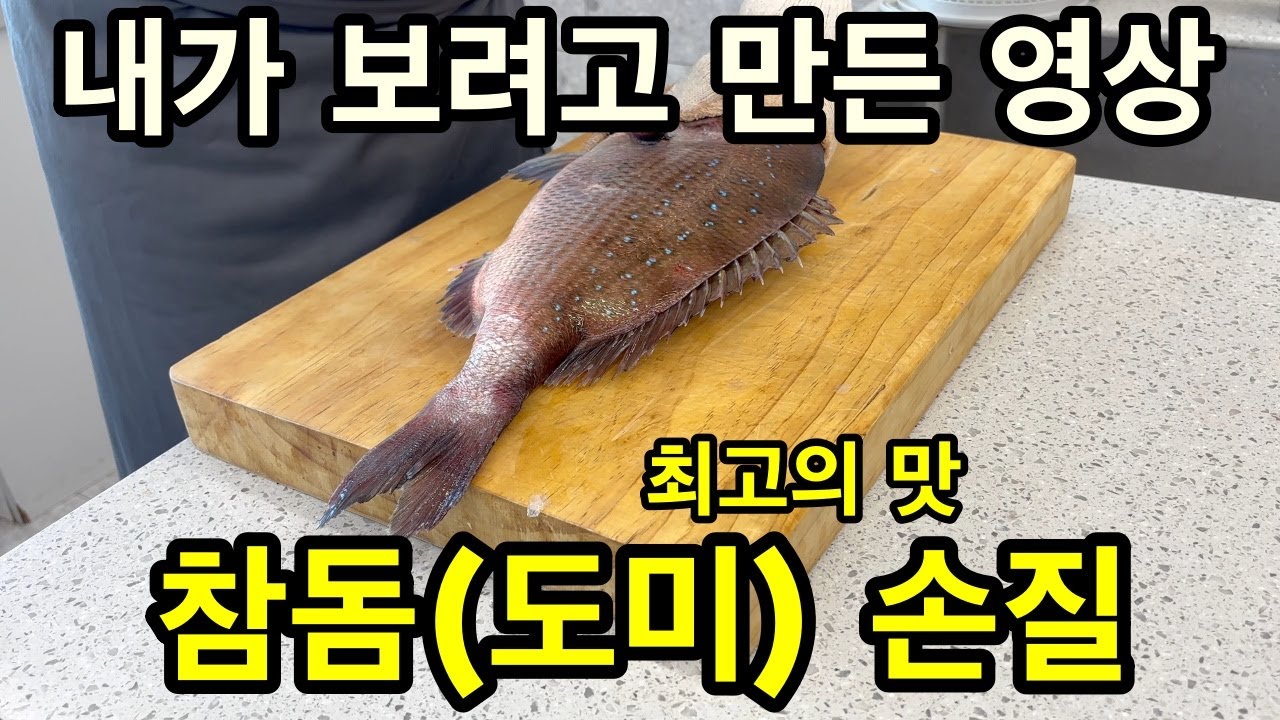 참돔 손질법 / 도미 손질 / 참돔 오로시 / 참돔 사시미 / 회뜨기 / 캠핑요리 / 스시 / 참돔회 / 생선 / 사시미초보 / 낚시