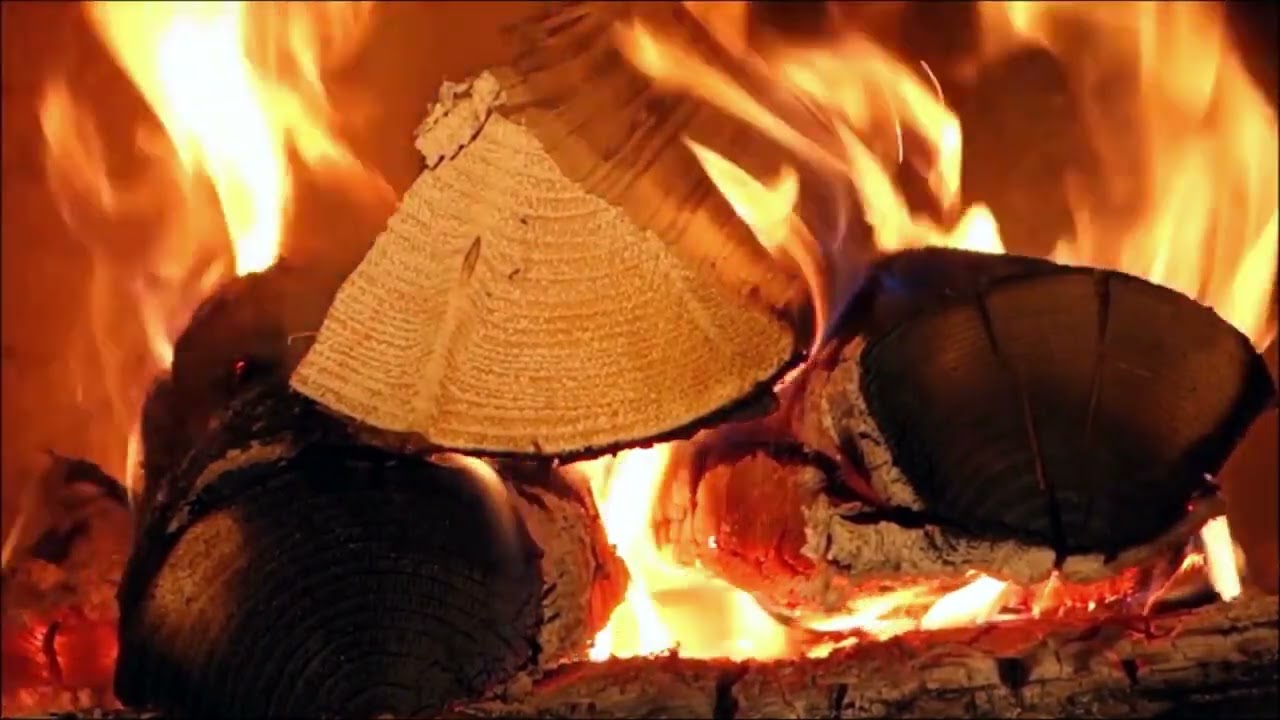 Takkatuli &auml;&auml;net ja liekkien loimotus 4K 2 hours