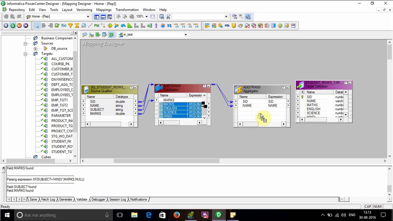 Rows to columns using Aggregator and expression
