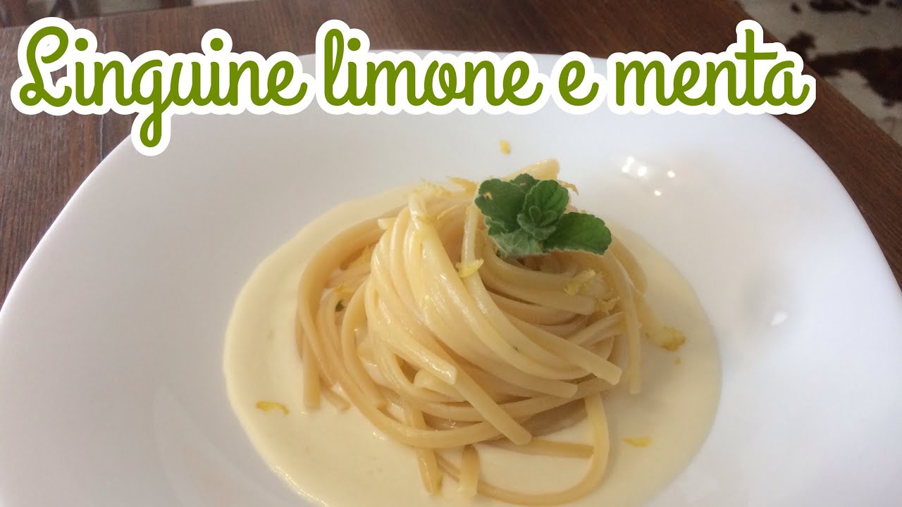 LINGUINE LIMONE E MENTA SU CREMOSO AL PARMIGIANO - Aglio olio e - primi piatti