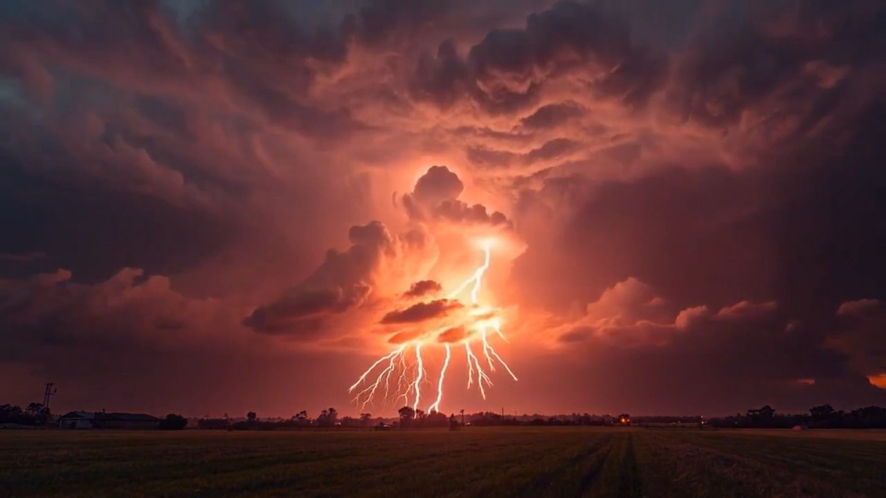 Massive Thunderstorm & Lightning Strikes ⚡ Heavy Rain Storm Sounds for Sleeping (LIVE)