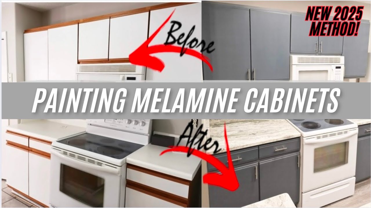 HOW TO PAINT MELAMINE & LAMINATE CABINETS + CABINET PAINT DURABILITY TESTS! | UPDATED 2025 METHOD!