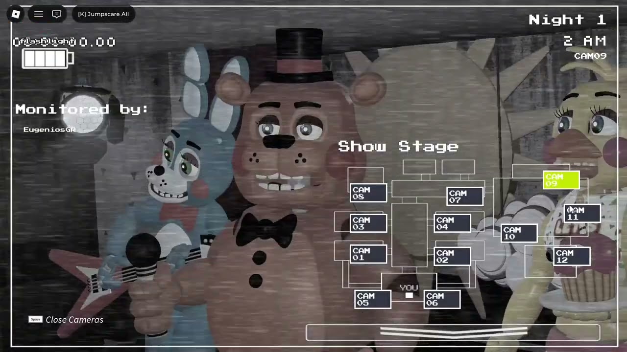 Playing fnaf 2 night 1 in roblox game name (fnaf coop)