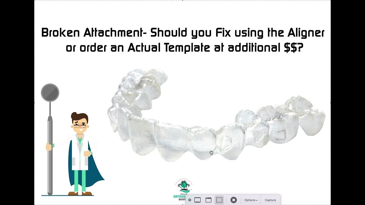 Should you Repair a Broken Invisalign Attachment using the tray or order a New Attachment Template?