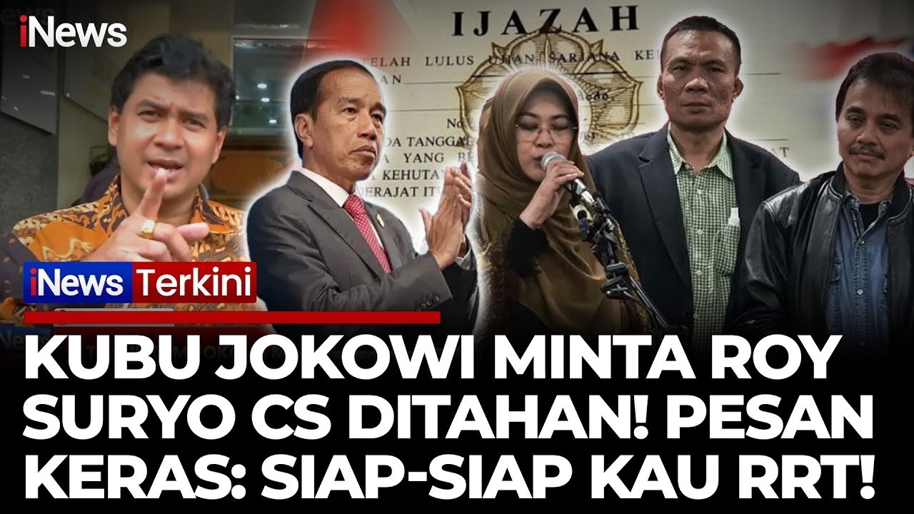Kubu Jokowi Desak Polisi Segera Tahan Roy Suryo Cs: RRT Siap-Siap Kau! | iNews Terkini