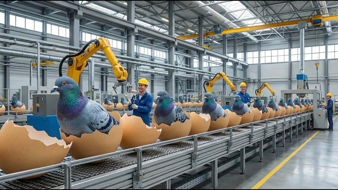 Inside the world's largest Pigeons farm –High-tech Pigeons egg incubation and breeding(Full process)