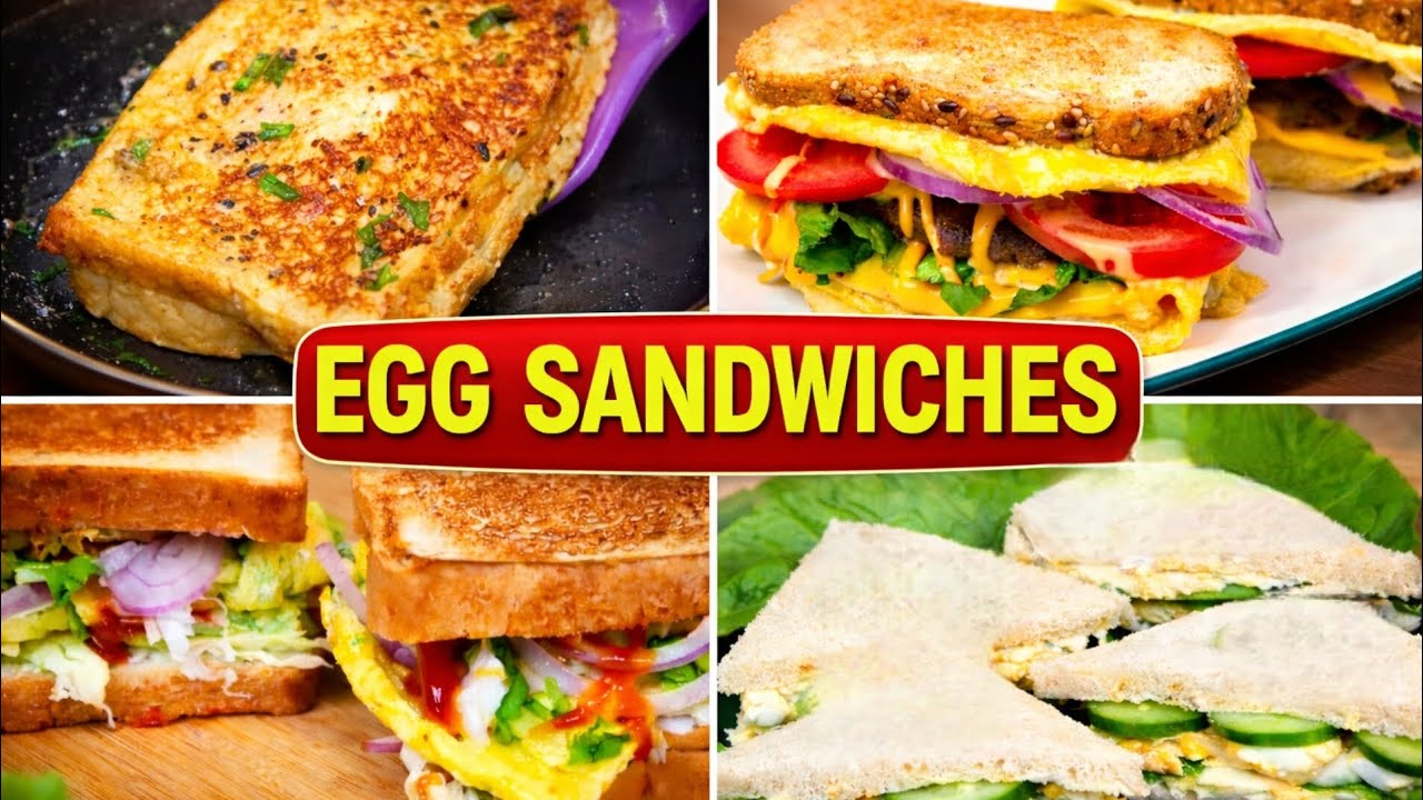 4 CRAZY DELICIOUS Egg Sandwich You Must Try!  #breakfastsandwich ##egg 