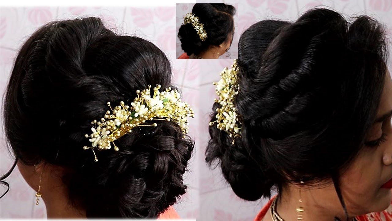 Hair Style - Make Messy bun on very thin hairs without stuffing - DIY step by step
