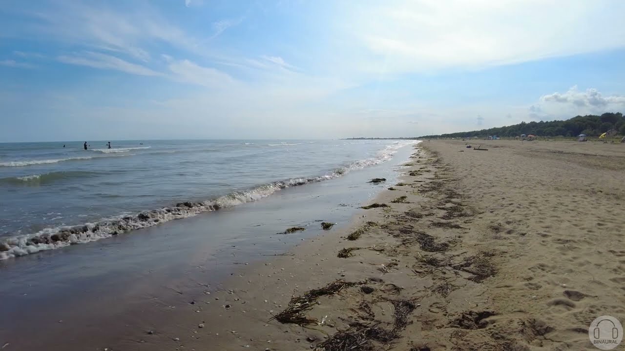 ASMR relaxing nature sounds on the beach - sea waves [3d-binaural audio]