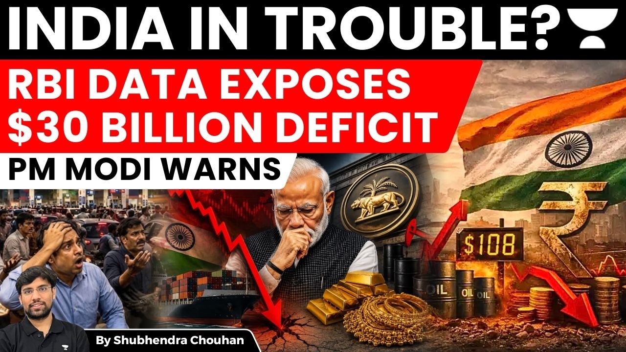 RBI Exposes India&rsquo;s $30 Billion Deficit | Why PM Modi Urged Indians to Use Less Gold & Oil