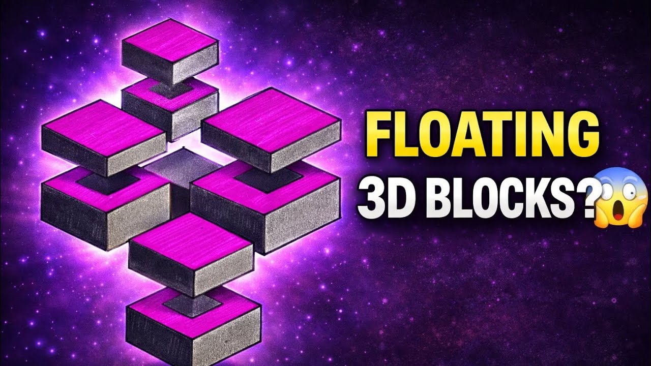 3 Opened Cubes 3D Drawing | Optical Illusion Art