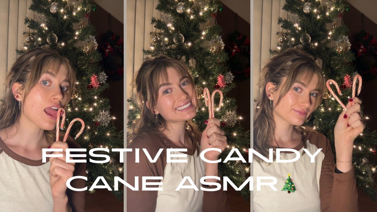 Sweet and festive candy cane ASMR!!