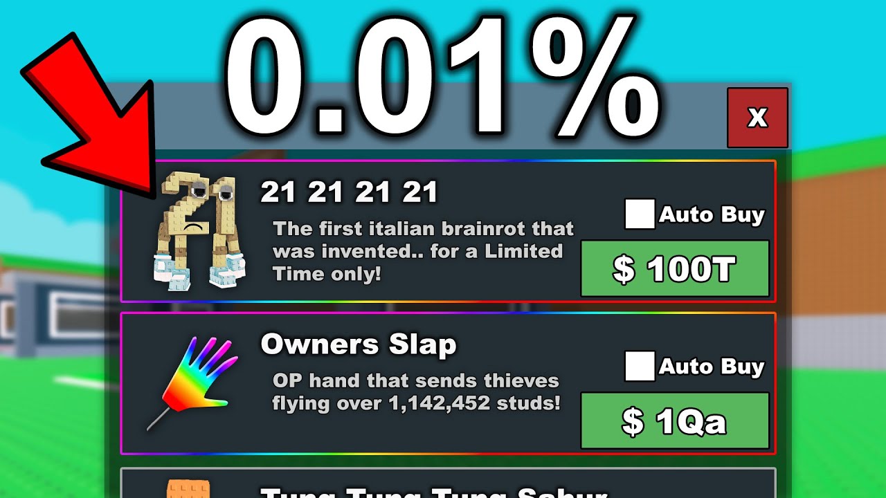 Steal A Brainrot, But The Item Shop is OP!