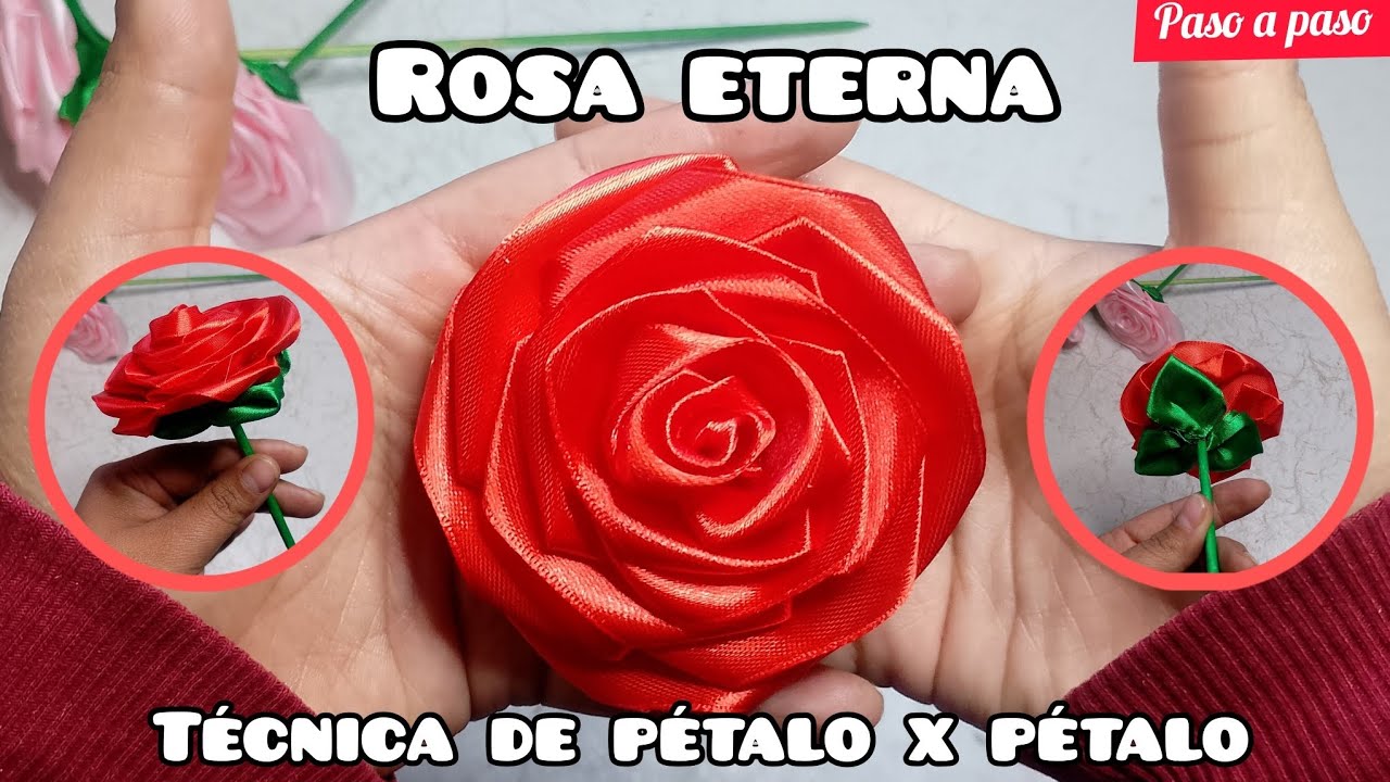 🌹PETALO X PETALO🌹ROSA ETERNA TUTORIAL DETALLADO