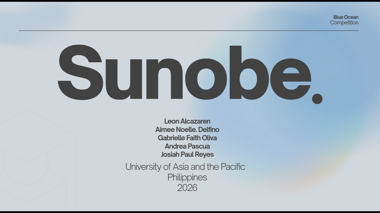 Sunobe - Blue Ocean Entrepreneur Competition 2026 Pitch